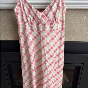 J. Crew Pink and Cream Floral Chemise